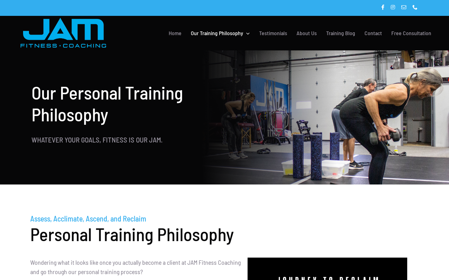 JAM Fitness Coaching screen 1