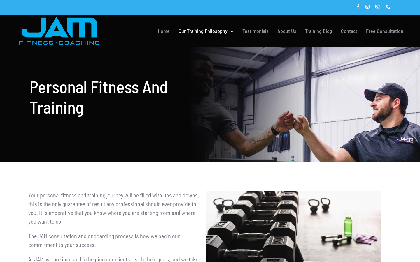 JAM Fitness Coaching screen 2