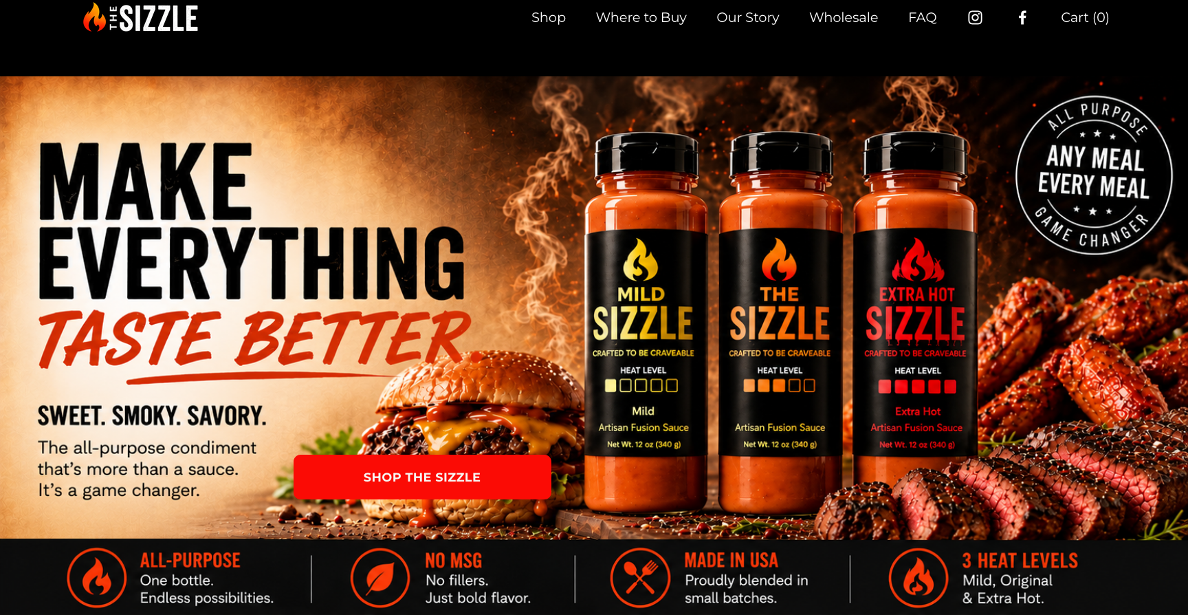 The Sizzle screen 1