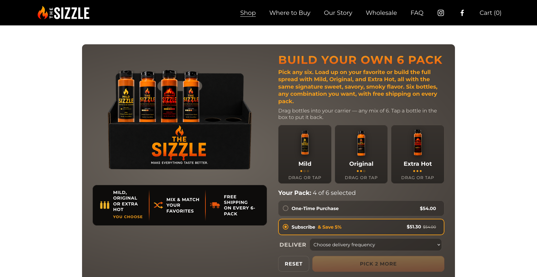 The Sizzle screen 3